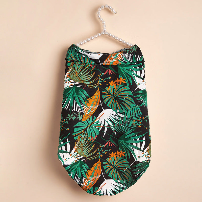Palm Leaf Print Dog Shirt