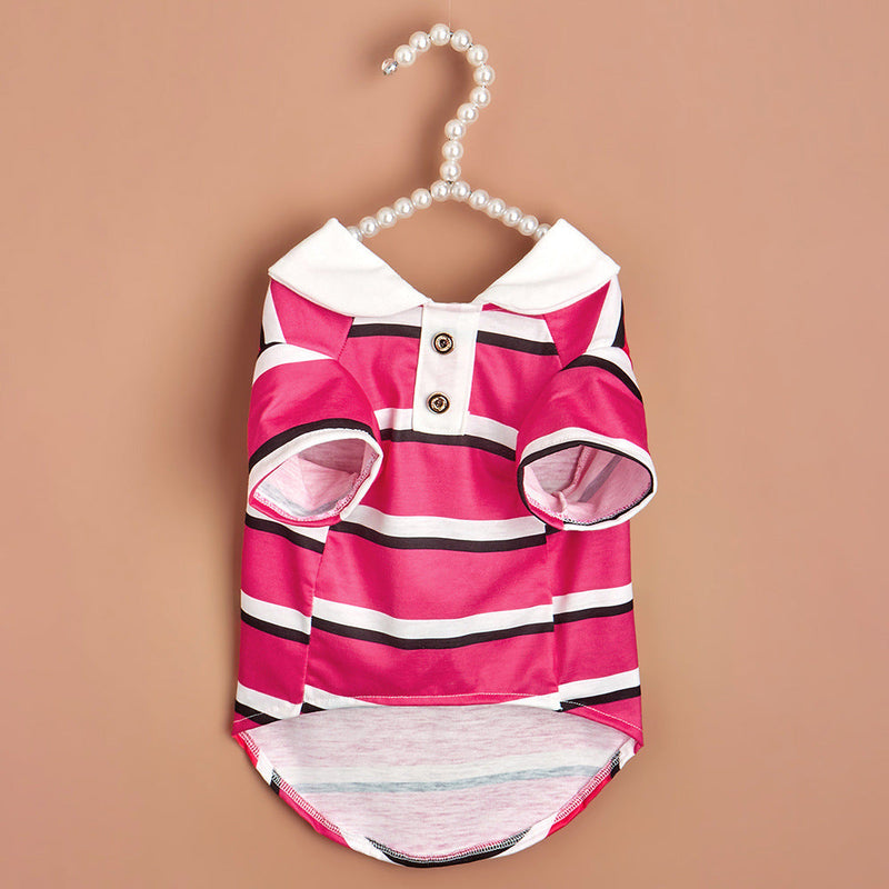 Striped Dog Shirt - Pink