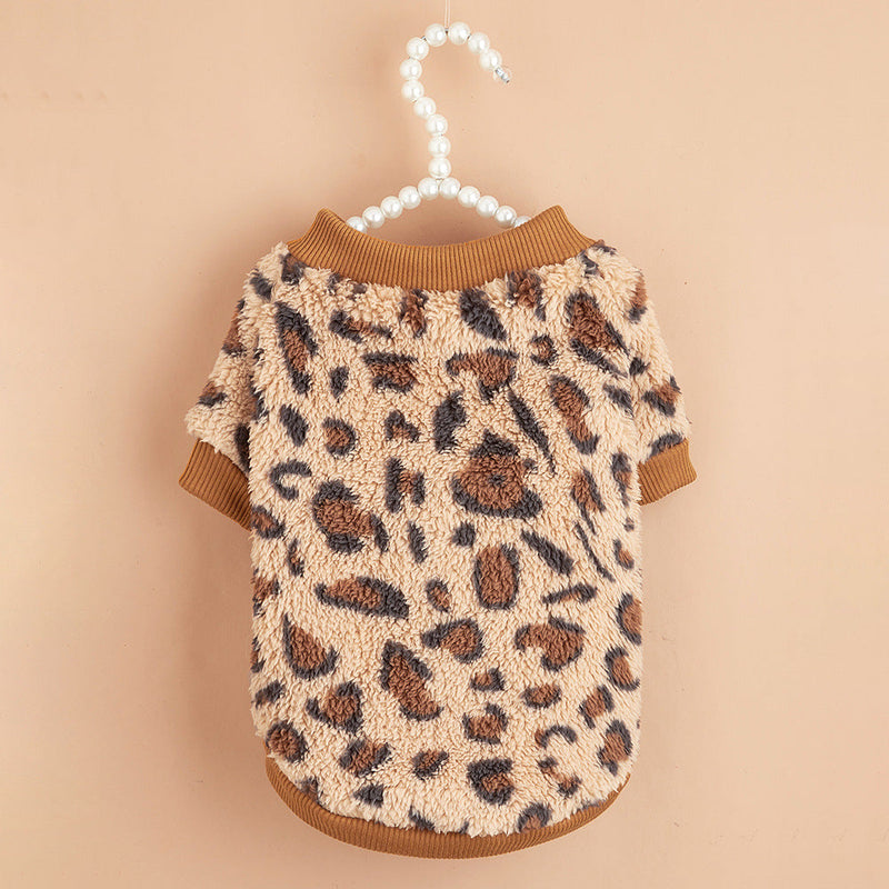 Zipper Leopard Dog Coat