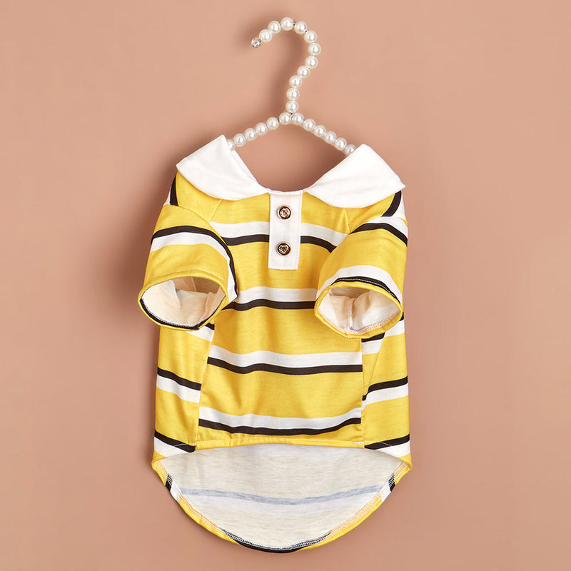Striped Dog Shirt - Yellow
