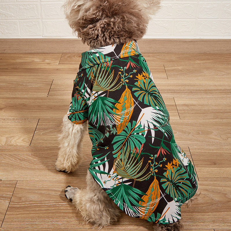Palm Leaf Print Dog Shirt