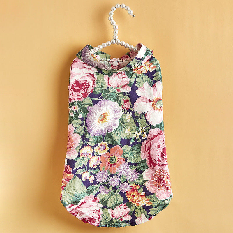 Floral Print Dog Shirt
