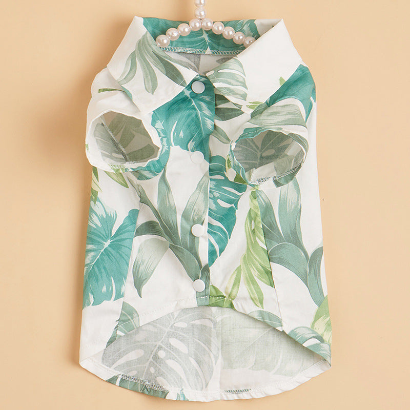 Leaf Print Pet Shirt