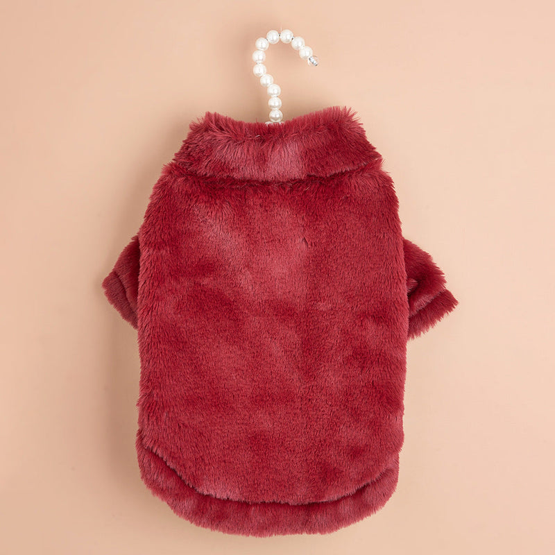 Solide Color Dog Jacket - Red