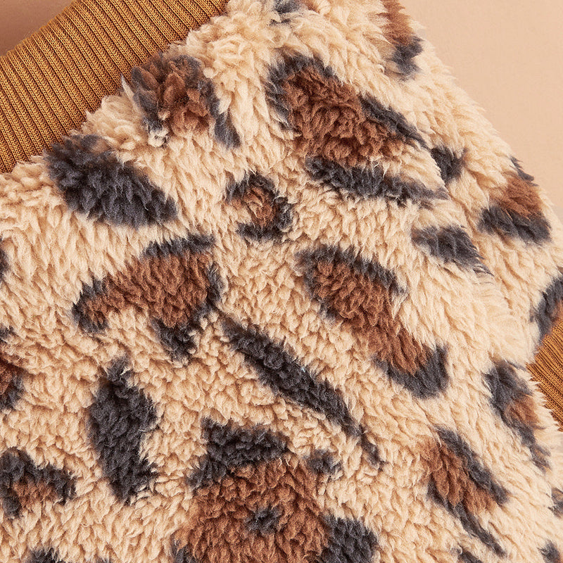 Zipper Leopard Dog Coat