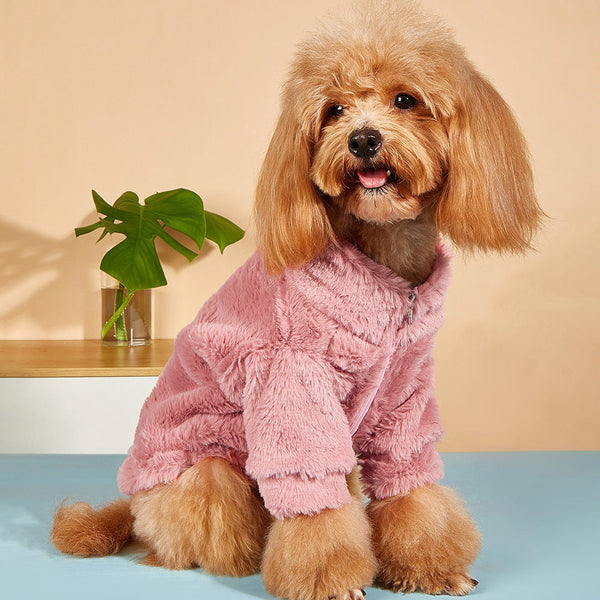Solide Color Dog Jacket - Pink