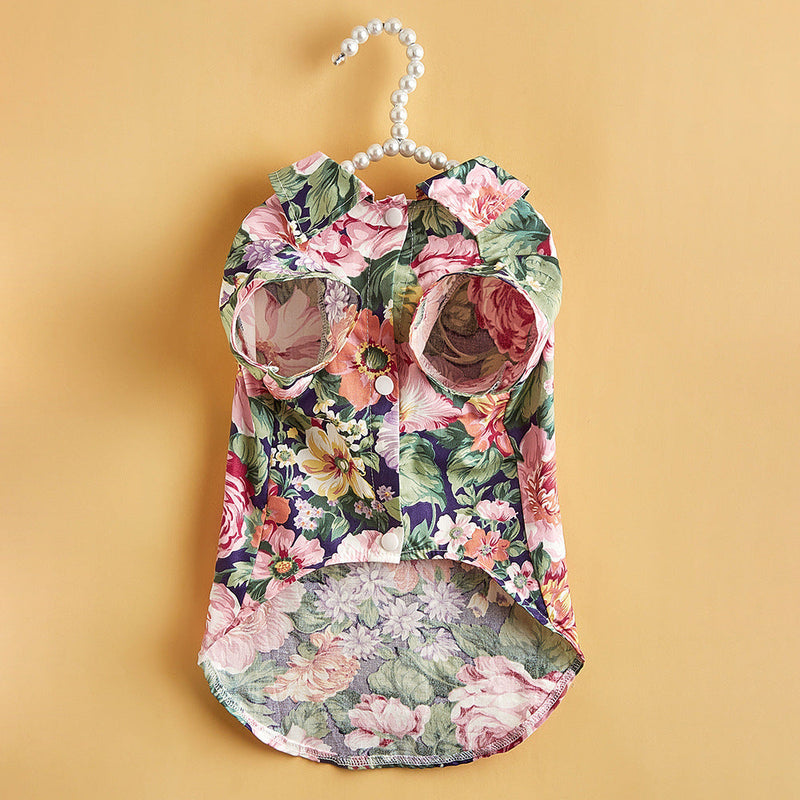 Floral Print Dog Shirt