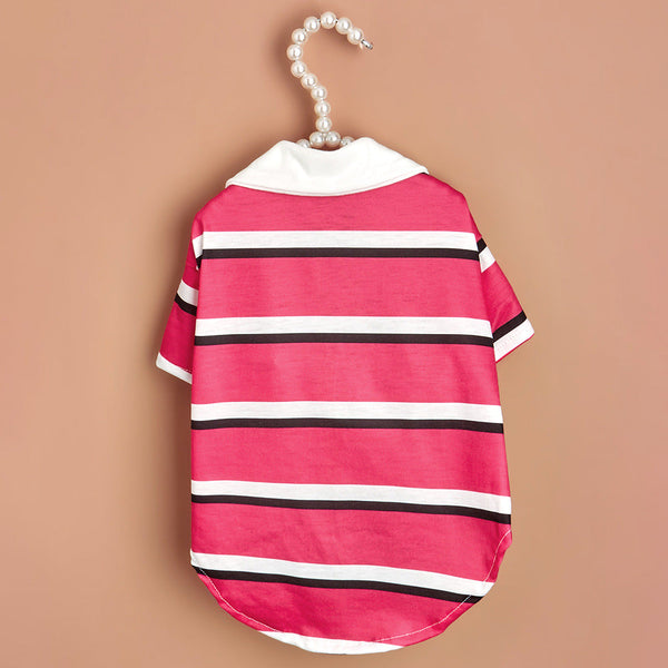 Striped Dog Shirt - Pink