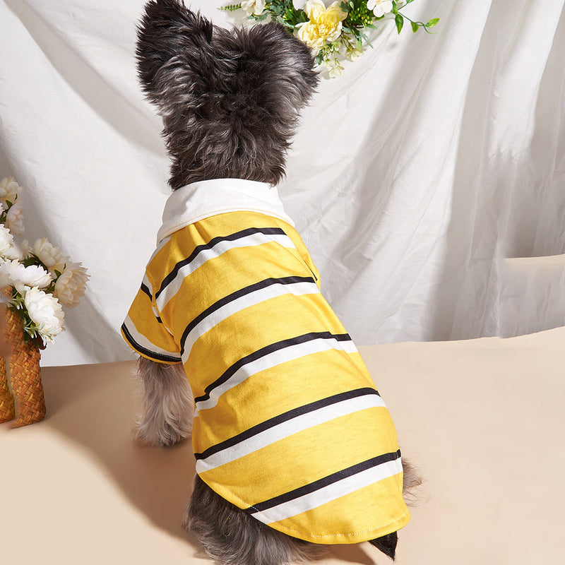 Striped Dog Shirt - Yellow