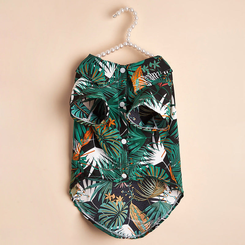 Palm Leaf Print Dog Shirt