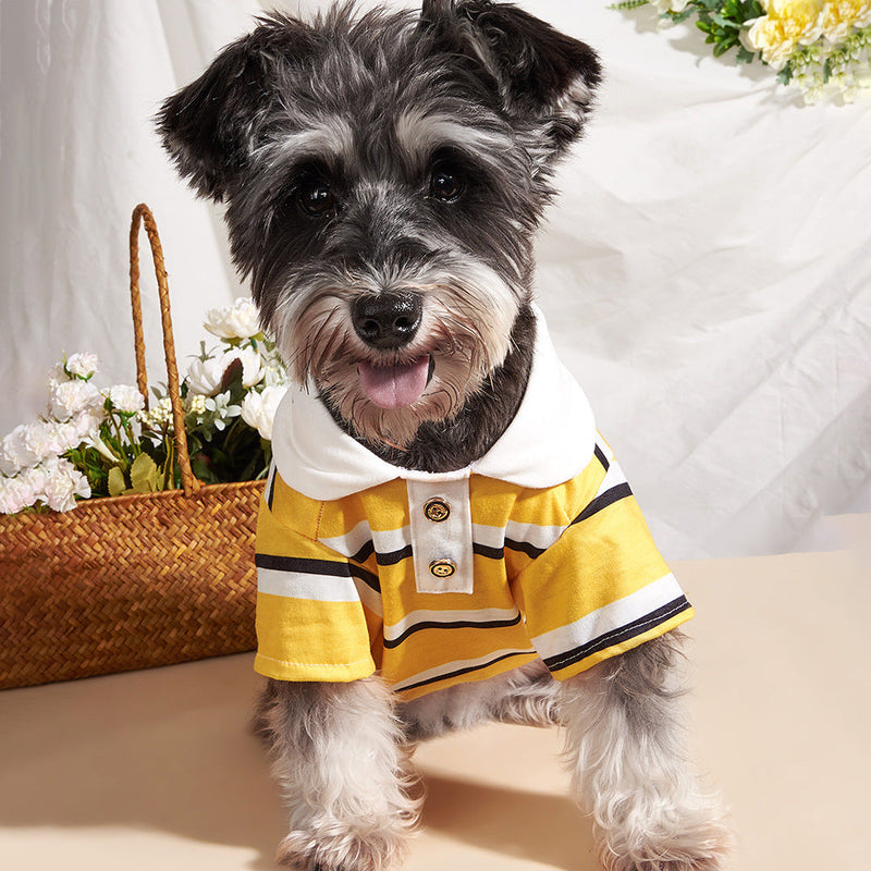 Striped Dog Shirt - Yellow