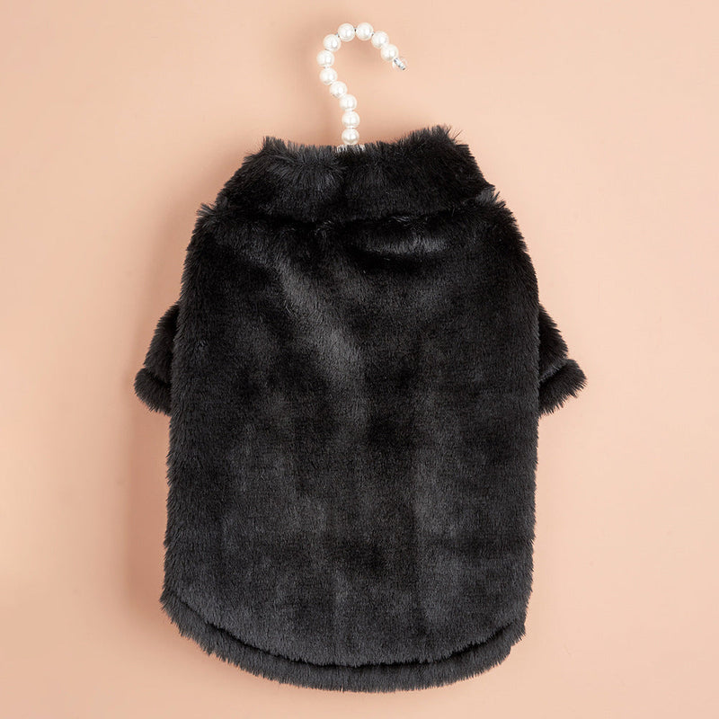 Solide Color Dog Jacket - Black