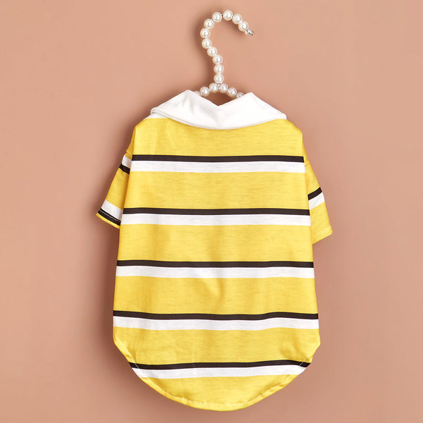 Striped Dog Shirt - Yellow